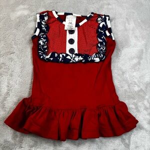 Persnickety Lou Lou peplum top size 2